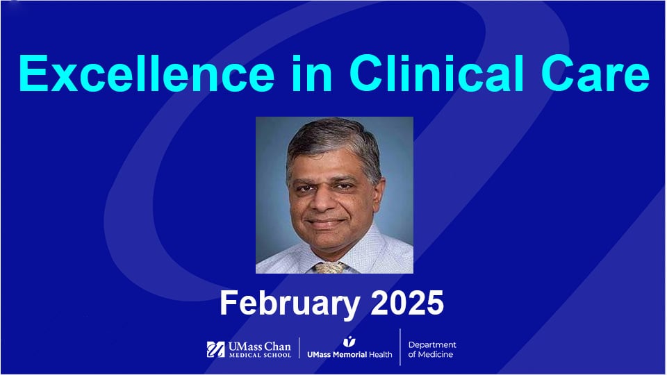  Excellence in Clinical Care, February 2025, image of Vaikom Mahadevan, MD