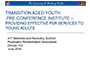 Transition Aged Youth Preconference Institute: Providing Effective Services to Young Adults thumbnail