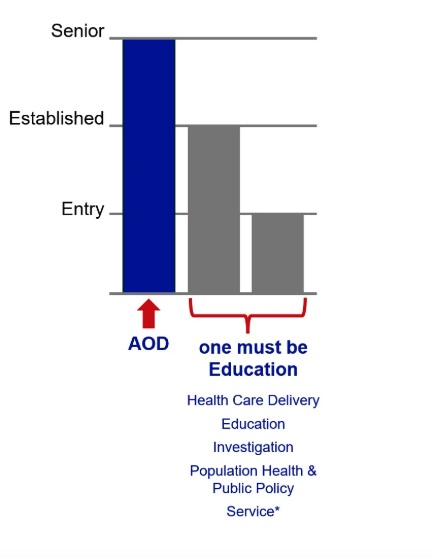 A diagram showing the criteria needed for Professor appointment