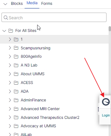 the Siteimprove pluging displays as a tab along the right side of the editing area