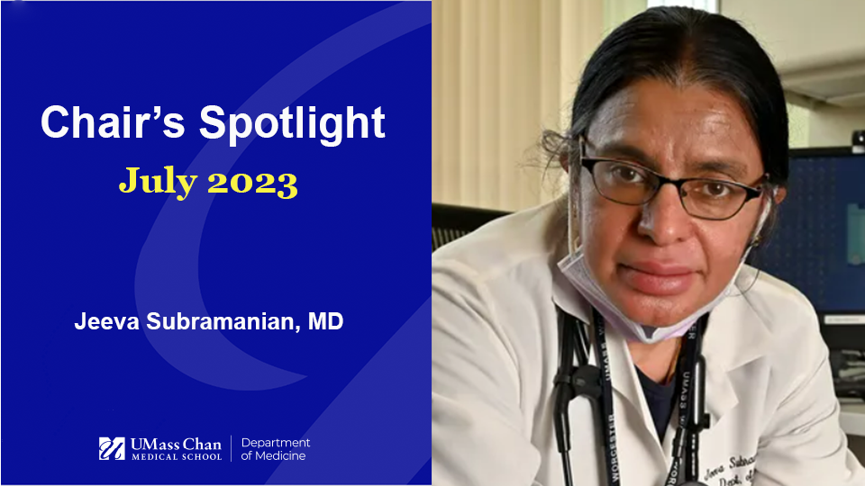 Chair's Spotlight: Jeeva Subramanian, MD