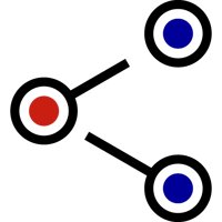 3 circles interconnected to represent sharing