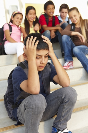 boy being bullied at school