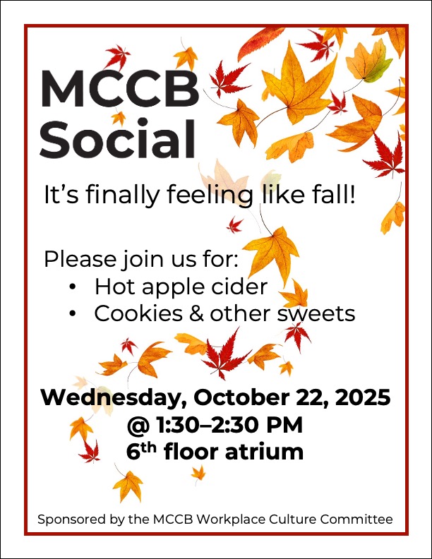  Flyer announcing a fall social event.
