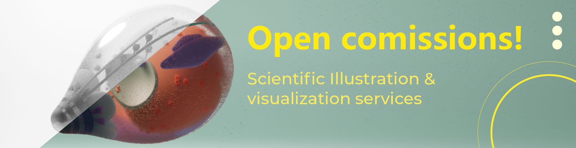 green and white background with a glass texture sphere