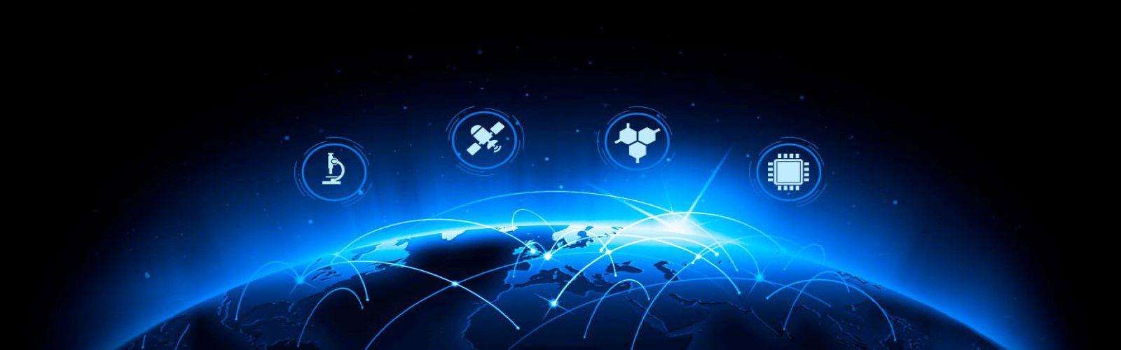 picture of the world on a blue background