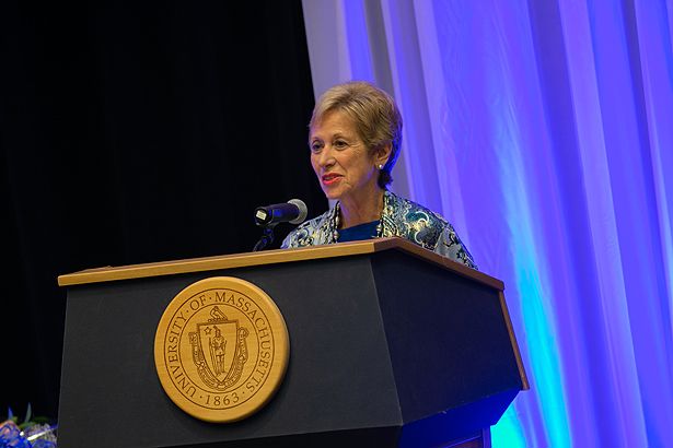 GSN Dean Joan Vitello addresses the class.